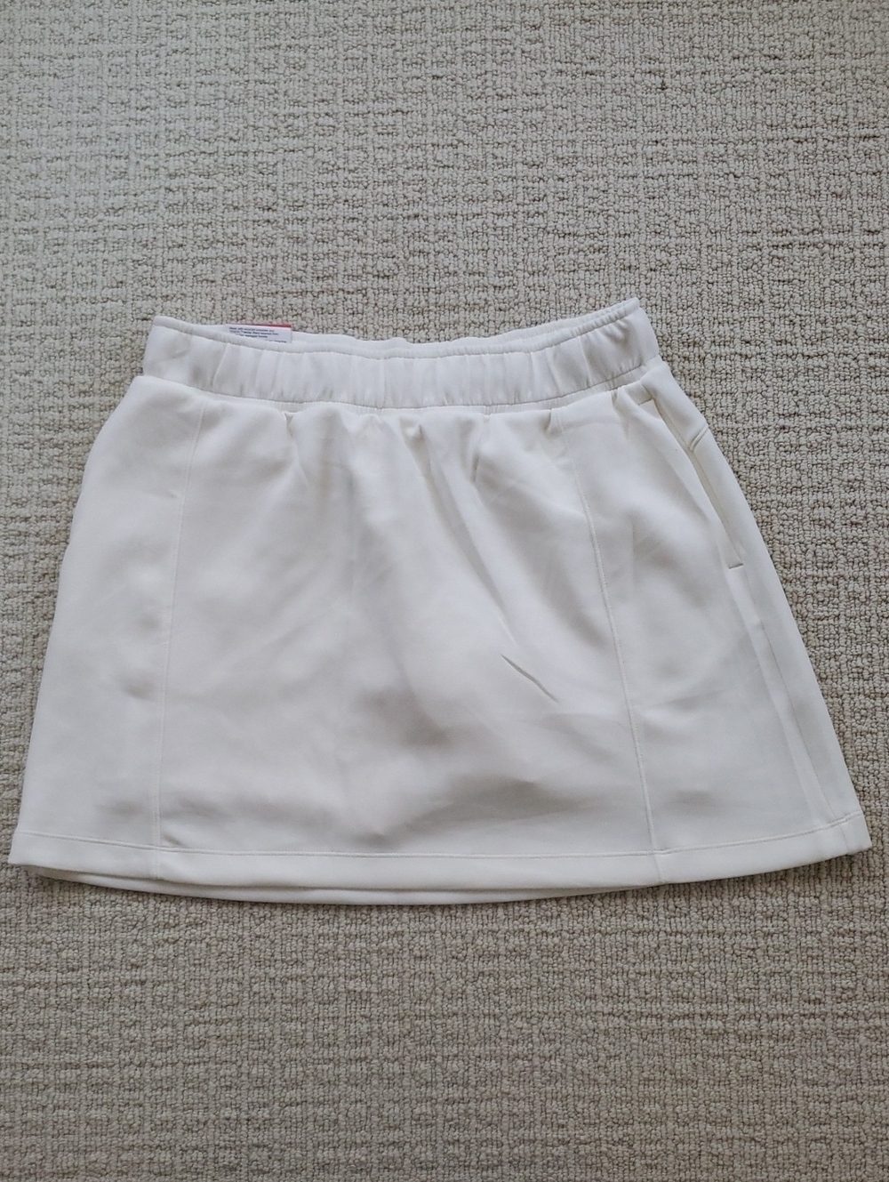 Mondetta White Mini Skirt with Elastic Waist